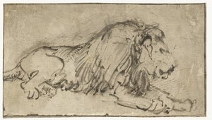Den liggende løve af Rembrandt van Rijn