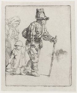 En omrejsende bondefamilie af Rembrandt van Rijn