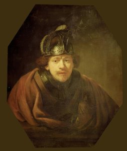 Selvportræt som kriger af Rembrandt van Rijn