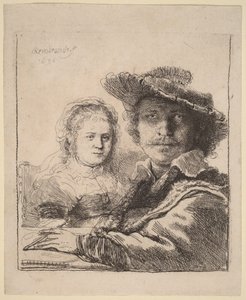 Selvportræt med Saskia af Rembrandt van Rijn