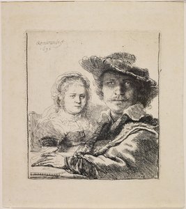 Selvportræt med Saskia af Rembrandt van Rijn