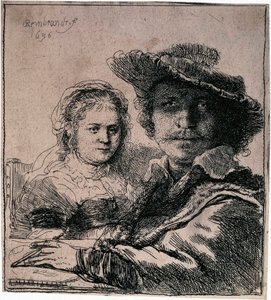 Selvportræt med Saskia, 1636. af Rembrandt van Rijn