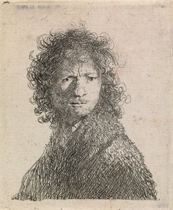 Selvportræt, med rynket pande af Rembrandt van Rijn
