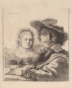 Selvportræt med Saskia, 1636 af Rembrandt van Rijn