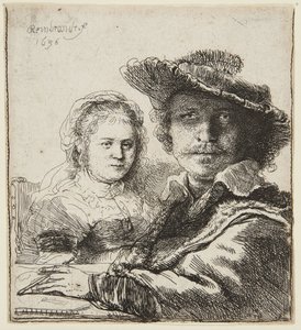 Selvportræt med Saskia af Rembrandt van Rijn