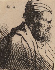 Snusnæset mand i kasket, i eller før 1630. af Rembrandt van Rijn