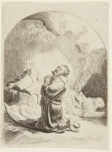 Den hellige Hieronymus i bøn af Rembrandt van Rijn