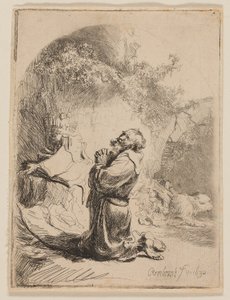 St. Hieronymus beder: Buet af Rembrandt van Rijn