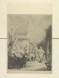 Sterfbed van Maria Samling af 85 originale tryk (serietitel) af Rembrandt van Rijn