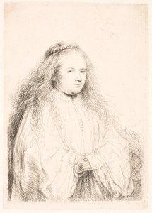 Studie af Saskia som en S. Catharine ("den lille jødiske brud") af Rembrandt van Rijn