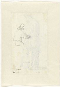 Studie af en mand, set bagfra af Rembrandt van Rijn