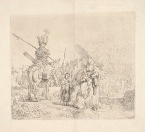 Den hellige Filip, diakon, døber en hofmand hos den etiopiske dronning Kandake (den såkaldte »Eunukens dåb«) af Rembrandt van Rijn