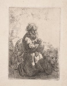 Den hellige Hieronymus i bøn af Rembrandt van Rijn