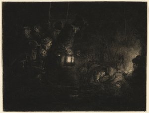 Hyrdernes tilbedelse: Et natstykke af Rembrandt van Rijn