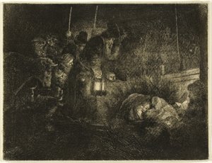 Hyrdernes tilbedelse: Et natstykke af Rembrandt van Rijn