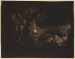Hyrdernes tilbedelse: et natstykke af Rembrandt van Rijn