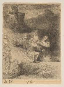 Kvalen i haven, ca. 1652. af Rembrandt van Rijn