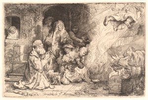 Englen afgår fra Tobits familie af Rembrandt van Rijn
