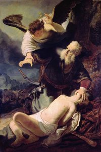 Englen stopper Abraham fra at ofre Isak, 1636