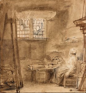 Kunstnerens Atelier, 1659 af Rembrandt van Rijn
