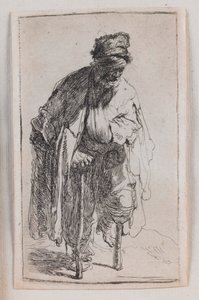 Tiggeren med et træben af Rembrandt van Rijn