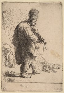 Den blinde violinist af Rembrandt van Rijn