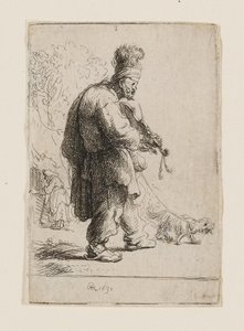 Den blinde violinist af Rembrandt van Rijn