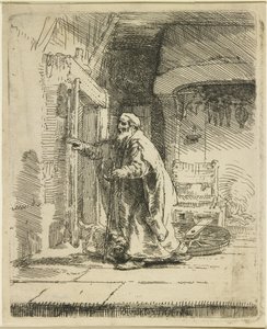 Tobits blindhed, 1651 af Rembrandt van Rijn