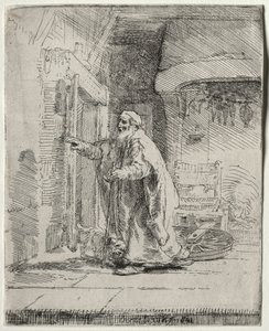 The Blindness of Tobit: The Larger Plate af Rembrandt van Rijn