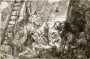 Omskæring i stalden, 1654 af Rembrandt van Rijn