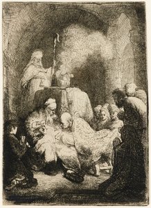 Omskæringen: lille tallerken, 1630. af Rembrandt van Rijn