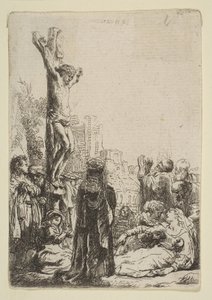 Korsfæstelsen: Lille tallerken, ca. 1635. af Rembrandt van Rijn
