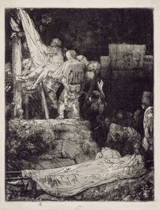 »Nedtagelsen fra korset« i fakkellys af Rembrandt van Rijn