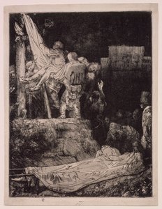 »Nedtagelsen fra korset« i fakkellys af Rembrandt van Rijn