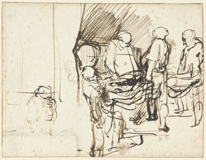 »Begravelsen«, over en skitse af en bøddel af Rembrandt van Rijn