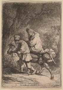 Flugten til Egypten: Lille af Rembrandt van Rijn