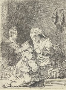Den hellige familie, ca. 1632. af Rembrandt van Rijn