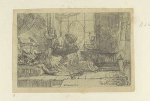 Den hellige familie med katten og slangen af Rembrandt van Rijn
