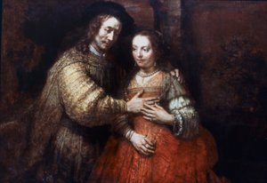 Den jødiske brud, det elskende par, 1667 af Rembrandt van Rijn
