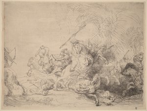 Den store løvejagt af Rembrandt van Rijn