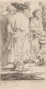 Manden med et stokfragment fra Hundred Guld-printet, ca. 1649. af Rembrandt van Rijn