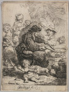 Pandekagekvinden, 1635. af Rembrandt van Rijn