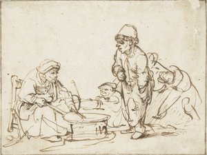 Pandekagekvinden, ca. 1635. af Rembrandt van Rijn