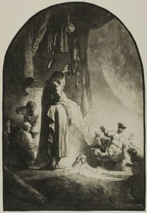 The Raising of Lazarus: The Larger Plate af Rembrandt van Rijn