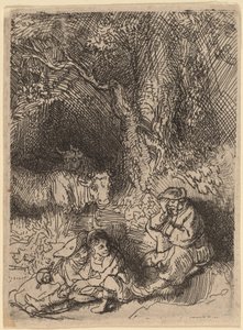 Den sovende Hyrde af Rembrandt van Rijn