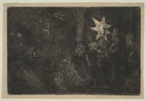 The Star of Kings: A Night Piece, ca. 1651. af Rembrandt van Rijn
