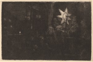 The Star of the Kings: a Night Piece af Rembrandt van Rijn
