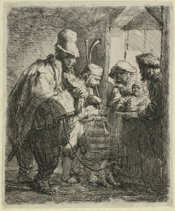 De omvandrende musikere af Rembrandt van Rijn