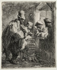 De spadserende musikere, ca. 1635. af Rembrandt van Rijn