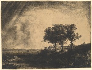 De tre træer af Rembrandt van Rijn